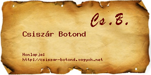Csiszár Botond névjegykártya